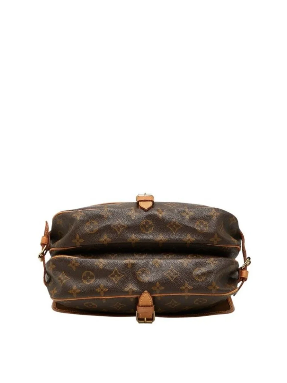 Louis Vuitton Monogram Saumur 30 Crossbody Shoulder Bag Brown Leather